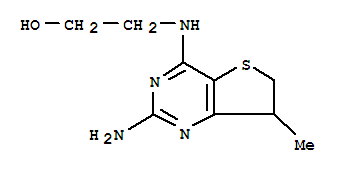 (8ci)-2-[(2-氨基-6,7-二氢-7-甲基噻吩并[3,2-d]嘧啶-4-基)氨基]-乙醇结构式_802553-44-2结构式