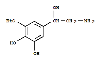 (9ci)-5-(2-氨基-1-羟基乙基)-3-乙氧基-1,2-苯二醇结构式_804427-11-0结构式