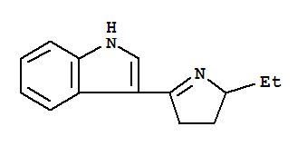 (9ci)-3-(2-乙基-3,4-二氢-2H-吡咯-5-基)-1H-吲哚结构式_804439-82-5结构式