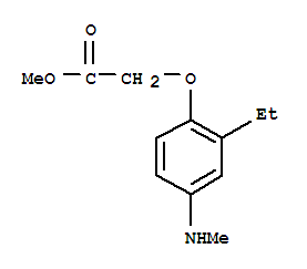 Acetic acid, [2-ethyl-4-(methylamino)phenoxy]-, methyl ester (9ci) Structure