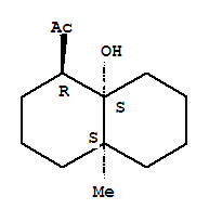 rel-(9ci)-1-[(1r,4as,8as)-十氢-8a-羟基-4a-甲基-1-萘]-乙酮结构式_805319-52-2结构式