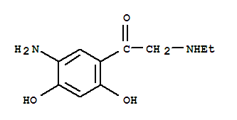 (9ci)-1-(5-氨基-2,4-二羟基苯基)-2-(乙基氨基)-乙酮结构式_805950-90-7结构式