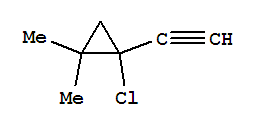 (9ci)-1-氯-1-乙炔-2,2-二甲基-环丙烷结构式_80631-43-2结构式