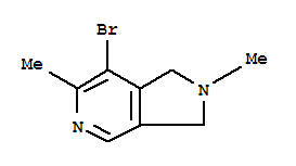 (9ci)-7-溴-2,3-二氢-2,6-二甲基-1H-吡咯并[3,4-c]吡啶结构式_806616-87-5结构式