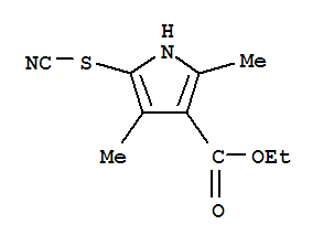 (9ci)-2,4-二甲基-5-硫代氰酰基-1H-吡咯-3-羧酸乙酯结构式_806632-20-2结构式