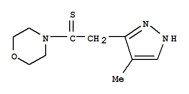 (9ci)-4-[2-(4-甲基-1H-吡唑-3-基)-1-硫氧代乙基]-吗啉结构式_806637-95-6结构式