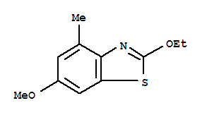 (9ci)-2-乙氧基-6-甲氧基-4-甲基-苯并噻唑结构式_80689-27-6结构式