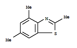 (9ci)-2,4,6-三甲基-苯并噻唑结构式_80689-37-8结构式