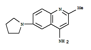 (9ci)-2-甲基-6-(1-吡咯烷)-4-喹啉胺结构式_807265-76-5结构式