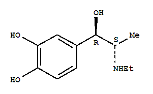 (9ci)-4-[(1r,2s)-2-(乙基氨基)-1-羟基丙基]-1,2-苯二醇结构式_807278-51-9结构式