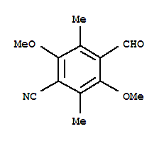 (9ci)-4-甲酰基-2,5-二甲氧基-3,6-二甲基-苯甲腈结构式_807628-70-2结构式