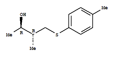(2r,3r)-rel-(9ci)-3-甲基-4-[(4-甲基苯基)硫代]-2-丁醇结构式_808137-48-6结构式
