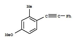(9ci)-4-甲氧基-2-甲基-1-(苯基乙炔)-苯结构式_809231-58-1结构式