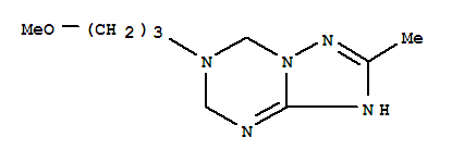 (9ci)-1,5,6,7-四氢-6-(3-甲氧基丙基)-2-甲基-[1,2,4]噻唑并[1,5-a][1,3,5]三嗪结构式_810630-23-0结构式