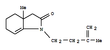 (9ci)-1,3,3a,4,5,6-六氢-3a-甲基-1-(3-甲基-3-丁烯)-2H-吲哚-2-酮结构式_810681-58-4结构式