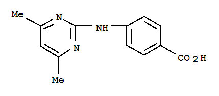 4-[(4,6-二甲基-2-嘧啶)氨基]苯甲酸结构式_81261-97-4结构式