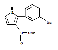 (9CI)-2-(3-甲基苯基)-1H-吡咯-3-羧酸甲酯结构式_816458-06-7结构式