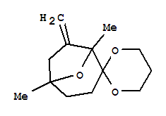 (9CI)-1,5-二甲基-7-亚甲基-螺[1,3-二噁烷-2,2-[8]噁双环[3.2.1]辛烷]结构式_817165-33-6结构式