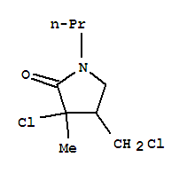 2-Pyrrolidinone,3-chloro-4-(chloromethyl)-3-methyl-1-propyl-(9ci) Structure