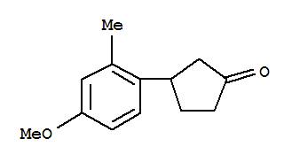 (9ci)-3-(4-甲氧基-2-甲基苯基)-环戊酮结构式_819849-77-9结构式