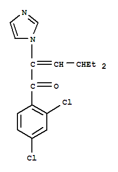 1-(2,4-二氯苯基)-4-乙基-2-(1H-咪唑-1-基)-2-己烯-1-酮结构式_82013-27-2结构式