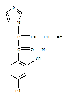 1-(2,4-二氯苯基)-2-(1H-咪唑-1-基)-4-甲基-2-己烯-1-酮结构式_82013-28-3结构式