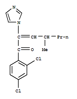 1-(2,4-二氯苯基)-2-(1H-咪唑-1-基)-4-甲基-2-庚烯-1-酮结构式_82013-29-4结构式