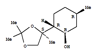(1r,2r,5r)-(9ci)-5-甲基-2-[(4s)-2,2,4-三甲基-1,3-二氧杂烷-4-基]-环己醇结构式_820208-67-1结构式