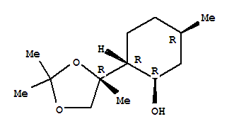 (1r,2r,5r)-(9ci)-5-甲基-2-[(4r)-2,2,4-三甲基-1,3-二氧杂烷-4-基]-环己醇结构式_820208-73-9结构式