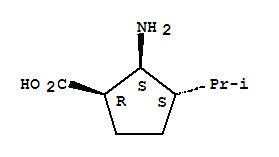 (1r,2s,3s)-(9ci)-2-氨基-3-(1-甲基乙基)-环戊烷羧酸结构式_820236-35-9结构式