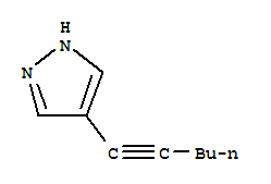 (9ci)-4-(1-己炔)-1H-吡唑结构式_82099-92-1结构式