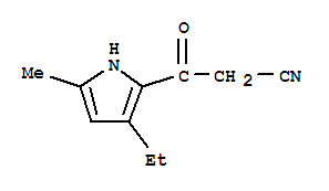 (9ci)-3-乙基-5-甲基--bta--氧代-1H-吡咯-2-丙腈结构式_821009-93-2结构式 (9ci)-3-乙基-5-甲基--bta--氧代-1H-吡咯-2-丙腈结构式_821009-93-2结构式