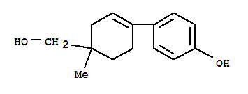 (9CI)-4-[4-(羟基甲基)-4-甲基-1-环己烯-1-基]-苯酚结构式_821798-52-1结构式