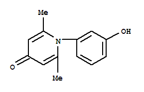(9ci)-1-(3-羟基苯基)-2,6-二甲基-4(1H)-吡啶酮结构式_823176-21-2结构式