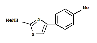 (9ci)-n-甲基-4-(4-甲基苯基)-2-噻唑胺结构式_823236-59-5结构式