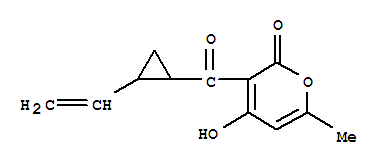 (9ci)-3-[(2-乙烯环丙基)羰基]-4-羟基-6-甲基-2H-吡喃-2-酮结构式_823792-56-9结构式