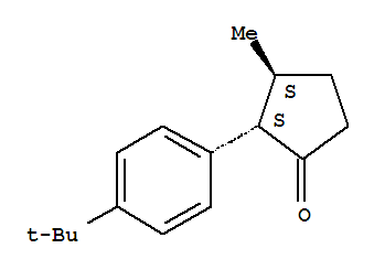 (2s,3s)-(9ci)-2-[4-(1,1-二甲基乙基)苯基]-3-甲基-环戊酮结构式_824390-71-8结构式