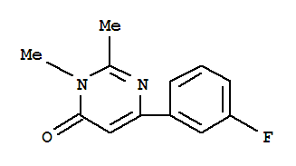(9ci)-6-(3-氟苯基)-2,3-二甲基-4(3H)-嘧啶酮结构式_824391-15-3结构式