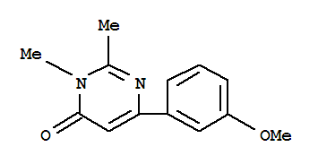 (9ci)-6-(3-甲氧基苯基)-2,3-二甲基-4(3H)-嘧啶酮结构式_824391-88-0结构式