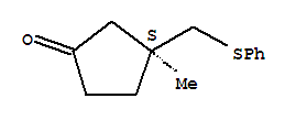 (3s)-(9ci)-3-甲基-3-[(苯基硫代)甲基]-环戊酮结构式_824940-64-9结构式