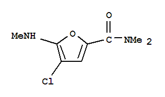 4-氯-N,N-二甲基-5-(甲基氨基)-2-呋喃羧酰胺结构式_826991-42-8结构式