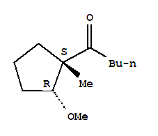 rel-(9CI)-1-[(1R,2S)-2-甲氧基-1-甲基环戊基]-1-戊酮结构式_834905-83-8结构式