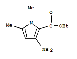 (9ci)-3-氨基-1,5-二甲基-1H-吡咯-2-羧酸乙酯结构式_83621-89-0结构式