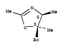 顺式-(9ci)-1-(4,5-二氢-2,4,5-三甲基-5-噁唑)-乙酮结构式_83750-11-2结构式