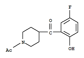 1-[4-(5-氟-2-羟基苯甲酰基)-1-哌啶基]-乙酮结构式_84162-84-5结构式