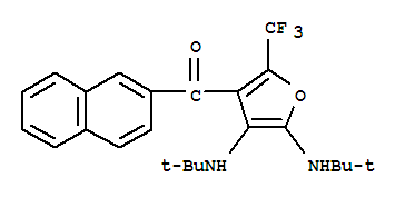 [4,5-双[(1,1-二甲基乙基)氨基]-2-(三氟甲基)-3-呋喃]-2-萘甲酮结构式_845965-07-3结构式