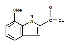 (9ci)-7-甲氧基-1H-吲哚-2-羰酰氯结构式_84638-87-9结构式