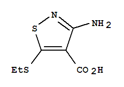 (9ci)-3-氨基-5-(乙基硫代)-4-异噻唑羧酸结构式_84728-50-7结构式