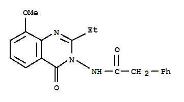 Benzeneacetamide,n-(2-ethyl-8-methoxy-4-oxo-3(4h)-quinazolinyl)-Structure,848027-01-0Structure Benzeneacetamide,n-(2-ethyl-8-methoxy-4-oxo-3(4h)-quinazolinyl)- Structure,848027-01-0Structure