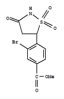 3-溴-4-(1,1-二氧化物-3-氧代异噻唑啉-5-基)苯甲酸甲酯结构式_850318-40-0结构式